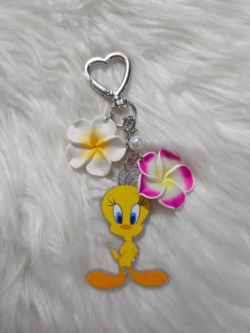 Floral Tweey Bird Keychain